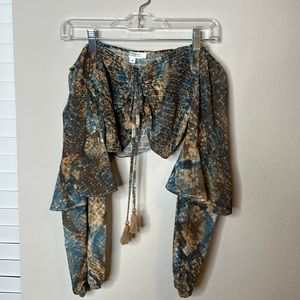 12th Tribe Long Sleeve Crop Top